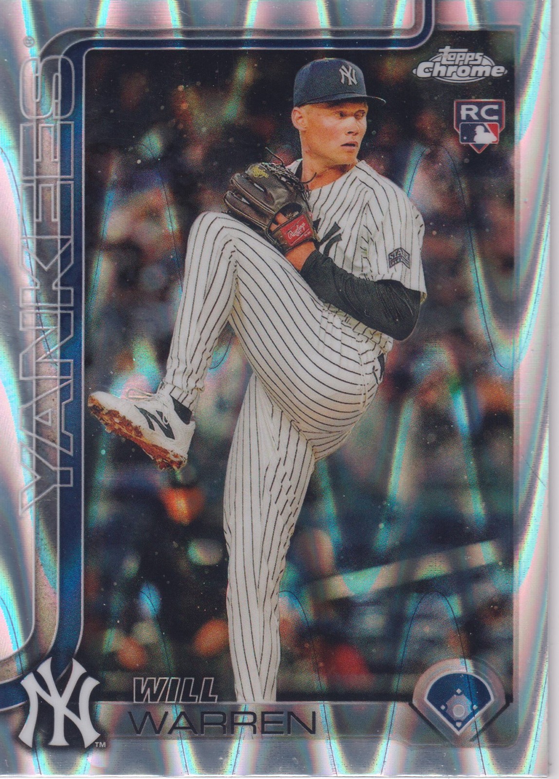 2025 Topps Chrome #81 Will Warren Raywave Refractors