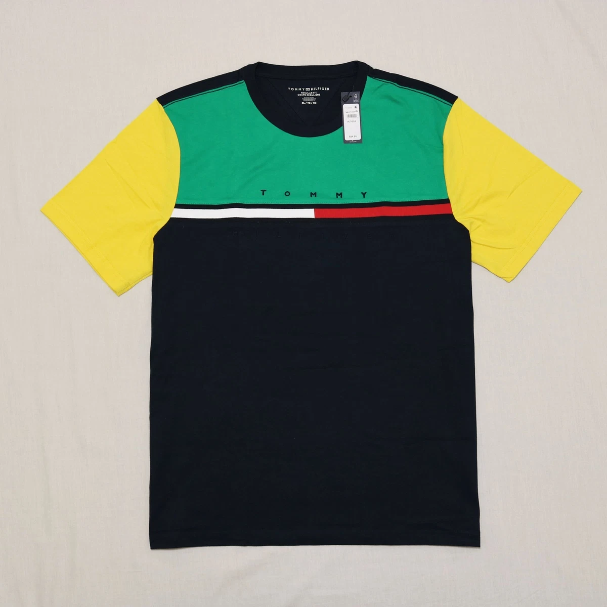 Polo Bleu/Blanc Homme Tommy Hilfiger Colorblock Bleu - Prêt-à