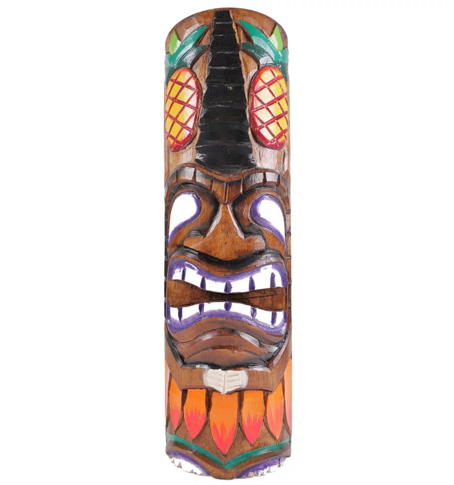 Totem Tiki 50cm bois idée cadeau originale pour passionnés d'exotisme