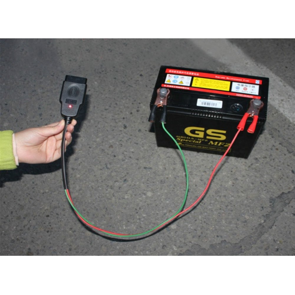 OBD II Memory Saver Connector, Two 2 Alligator Clips, Battery, Car, Computer