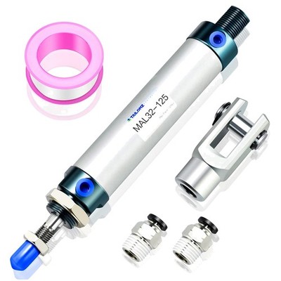 32mm Air Cylinder 100mm Stroke Double Action Y Connector