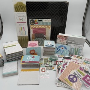 Huge Lot Bundle Project Life Scrapbooking Binder Note Cards Inserts EUC