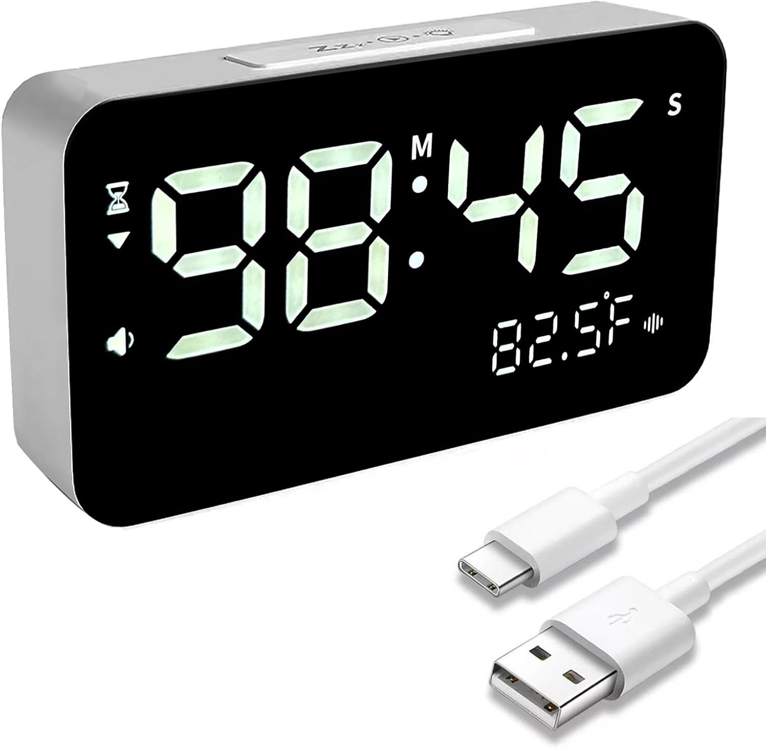 Talking Alarm Clock and Countdown Timer, Hourly Chime for Visually Impaired Elde