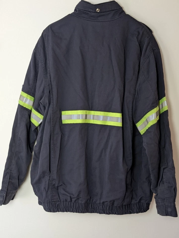 Bulwark FR Flame Resistant Work Jacket L-RG KAG Reflective Stripes USA - Image 2 of 4
