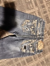 Miss Me Jeans Size 26 Bootcut Cowgirl Western Blue Denim