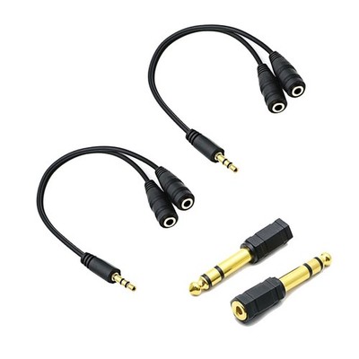 Gold Plated 3.5mm Stereo Jack Splitter Cable Adapter Connectors，Audio Adapter...