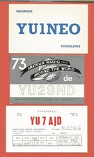 QSL AMATEUR RADIO CARDS – YUGOSLAVIA – 3 DIFFERENT CARDS – 1979-1981 (1)