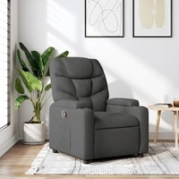 Relaxsessel Stoff Dunkelgrau Sessel Mit Liegefunktion
