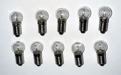 Ten C6 (E10) 15V 4.5W Replacement Bulbs To Relamp Matchless Stars Bubble Lights
