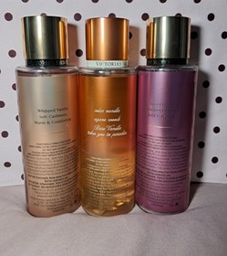 Victoria's Secret Fragrance Mist Lot 3 Bare Vanilla Vacation Pure Seduction 8.4