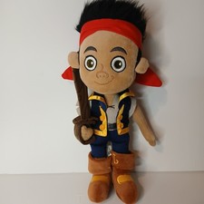 Disney Jake y los Piratas del País de Nunca Jamás Peluche 12" Juguete Bandana Roja Espada