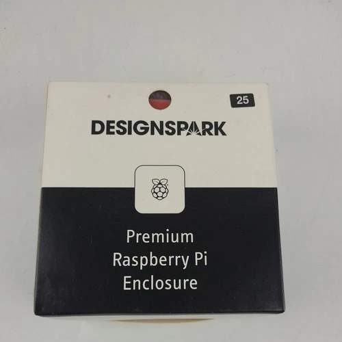 DesignSpark ABS Case for use with Raspberry Pi 2, Pi 3, Pi B+ in Red & White