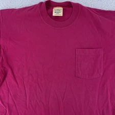Vintage Blank L.L. Bean Russell Athletic Pocket Shirt Mens M/L Pink USA 90s Tee