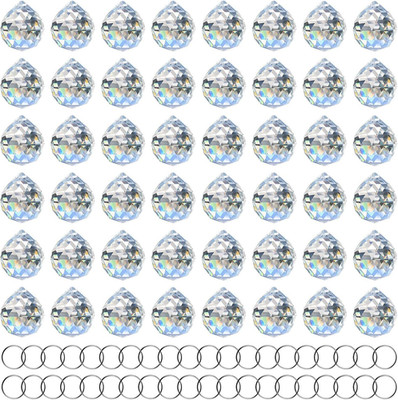 MerryNine 20mm Clear Crystal Ball Prism Sun Shine Catcher 48p,20mm/0.8''