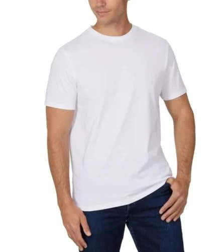 Calvin Klein Men's Cotton Crew Neck Short Sleeve Dress Tee Shirt White  2XL