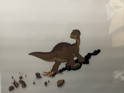 The Land Before Time 1988 Movie Art Animation Production Cel Littlefoot & Petrie