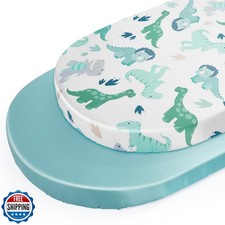 Unicorn Castle Satin Bassinet Sheets Baby 2 Pack Soft for Baby Hair Skin Fitt