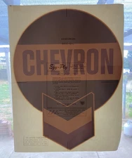Vintage Chevron Gasoline Pump Restoration Sticker Decal Ezy-Ply