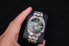 Serviced Rare Vintage 1970 Seiko 5 Actus Emerald Faceted 21 Jewels 7019-7070