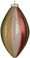Clayre & Eef 6GL4340 Weihnachtskugel Rot GrüN Ø 8X15 Cm
