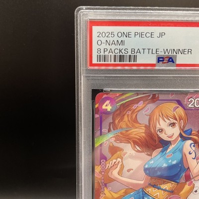 PSA 10 O-nami ST18-002 C 8 Packs Battle Winner One Piece Card