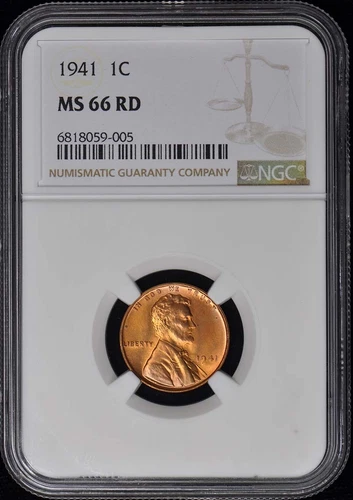 1941 Wheat Reverse Lincoln Cent 1C NGC MS66RD