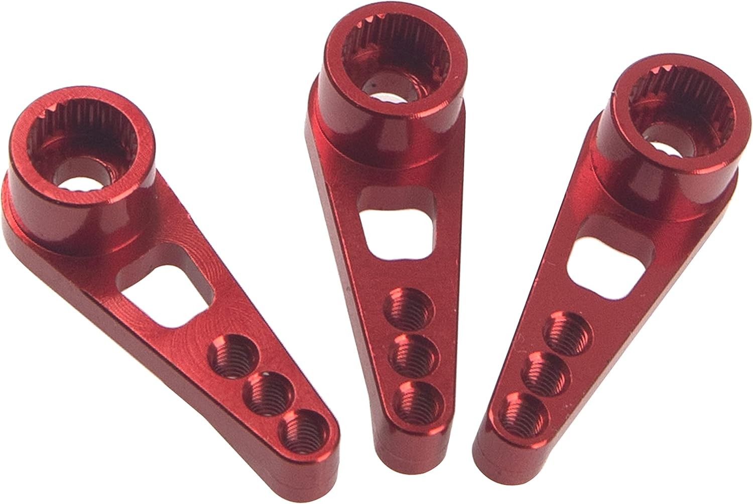 3Pack ShareGoo 25T Servo Horn Steering Arm Compatible with Futaba Savox Red 