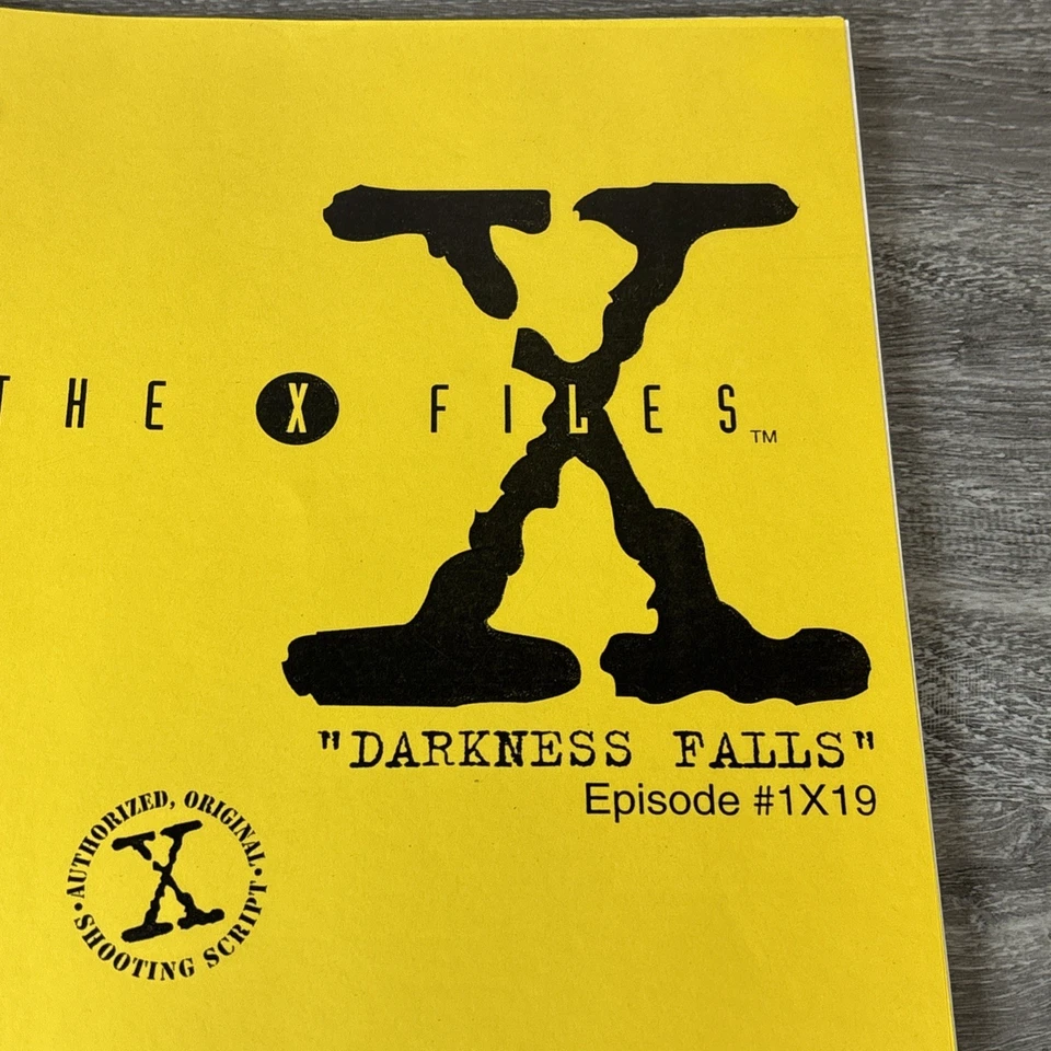 Akte X Original Drehbuch TV Show Darkness Falls 1994 gelb selten - Bild 3 von 4