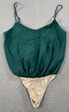 Intimately Free People Bodysuit Womens Small Pink Green Knit Stretch