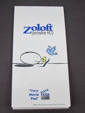 Rare Zoloft "Movie Pad" Sticky Notes Drug Rep Pharmaceutical Promo Advertising