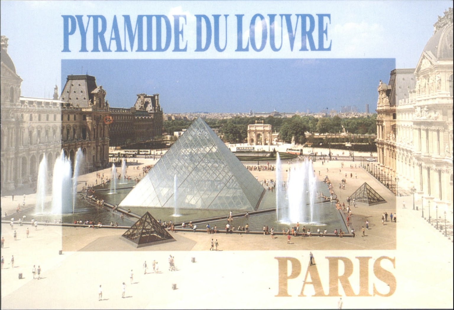 PYRAMIDE DU LOUVRE Paris France I.M. Pei Architecture Postcard FRANCASTEL Photo