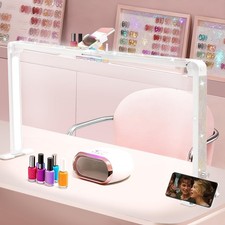 Ciyebst Nail Tech Lamp For Desk 34 In Large Half Moon Light Phone Holder 48W