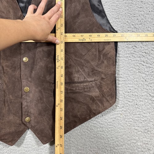 Scully Men’s XL Boar Snap Suede Leather Vest Brown Style 504 Cowboy Western - Picture 6 of 9