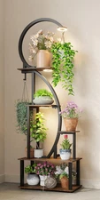 Half Heart Shape Plant Stand Heavy Duty Planter Rack for Home Office Deco