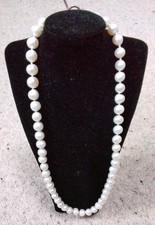 18" Fresh Water Cultured Pearl Knotted Necklace. 925 Silver Clasp 