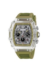 Activa x Invicta 44.3mm Men's Watch Olive Green Clear Skeleton Dial ACW2305-009