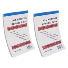 2 Pcs Invoice Book for Small Business Canary Sales Order Management Receipt