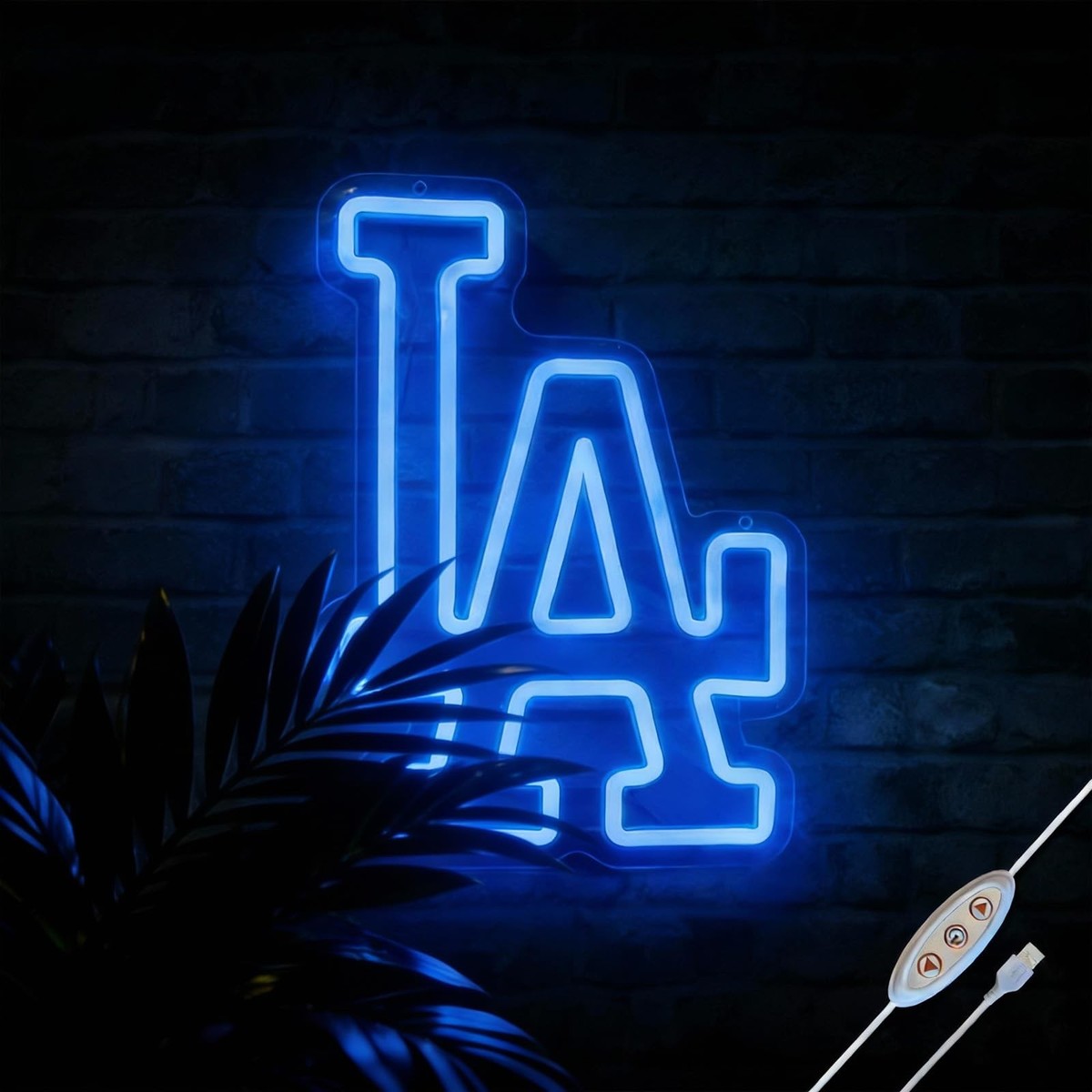 Dodgers Neon Signs for Wall Decor, LA Baseball Team Logo Neon