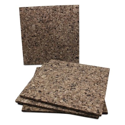 Flipside Products 12 X 12 X 9.5Mm Thick Dark Brown Cork Squares Wall Tiles