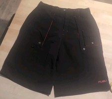 VTG Fubu The Collection Size 36 Vintage Carpenter Shorts Black Utility Y2K Logo