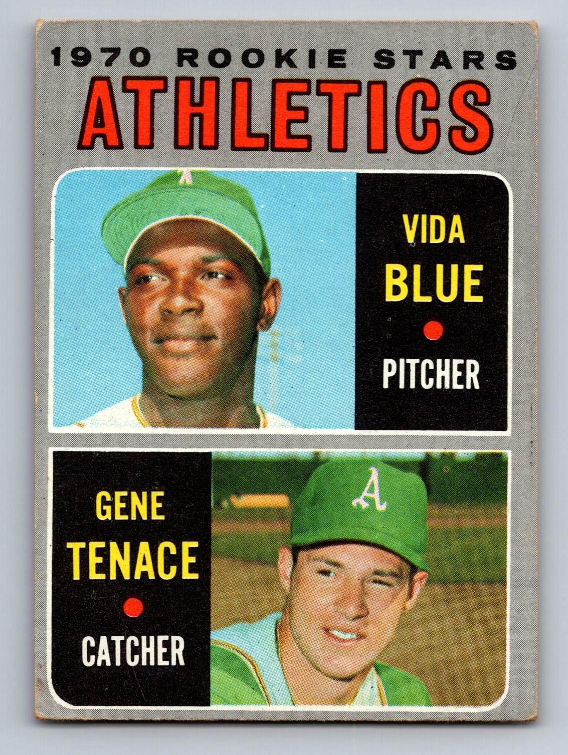 1970 Topps #21 Athletics 1970 Rookie Stars (Vida Blue / Gene Tenace)