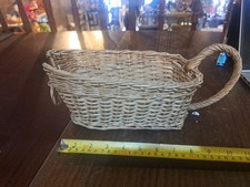 Wicker Wine Carrier Basket with Handle Rustic Bottle Holder 12 Inches  Long