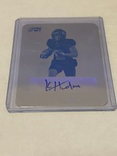 ONE OF ONE !2024 LEAF METAL  AUTOGRAPH KOBE HUDSON  CYAN  PRINTING PLATE # 1/1