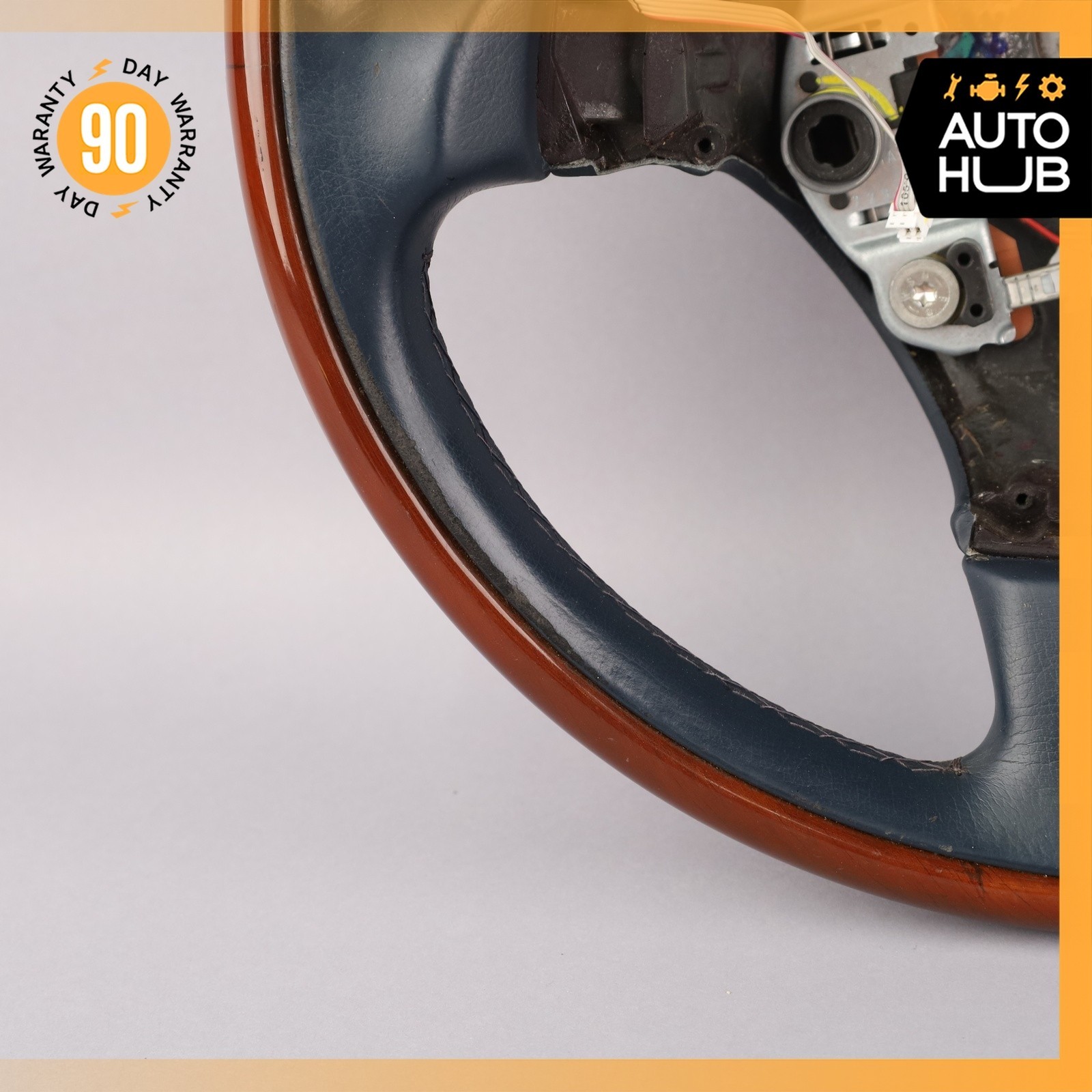 03-13 Maserati Quattroporte M139 Steering Wheel Palissandro Wood Blue OEM 72k