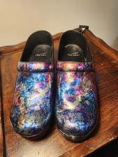 Dansko Multi Color Metallic Professional Clog SIZE 38  7.5/8