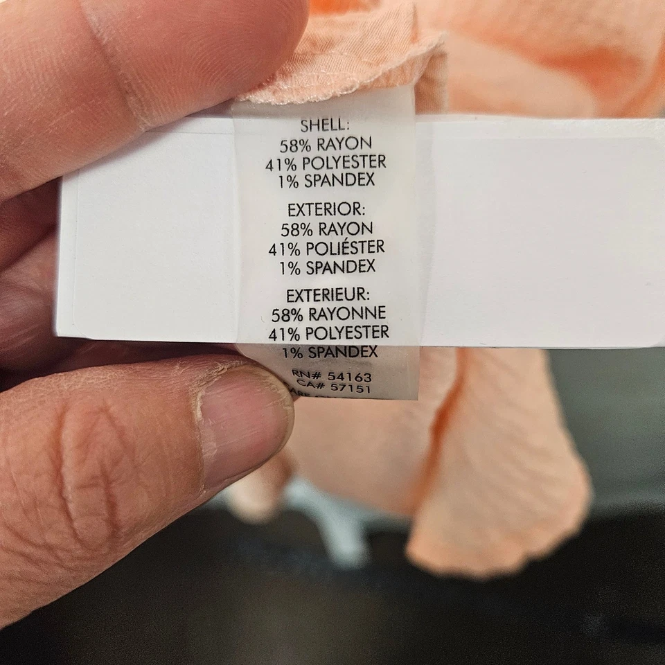 Maxi vestido para mujer Calvin Klein melocotón manga corta talla 10 Foto 4 de 4