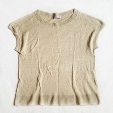 Margaret Howell knit French sleeve top size 2 khaki