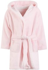 Girls' Bathrobe Plush Pool Cover up Hooded Fleece Robe Bathrobe for Toddler L...