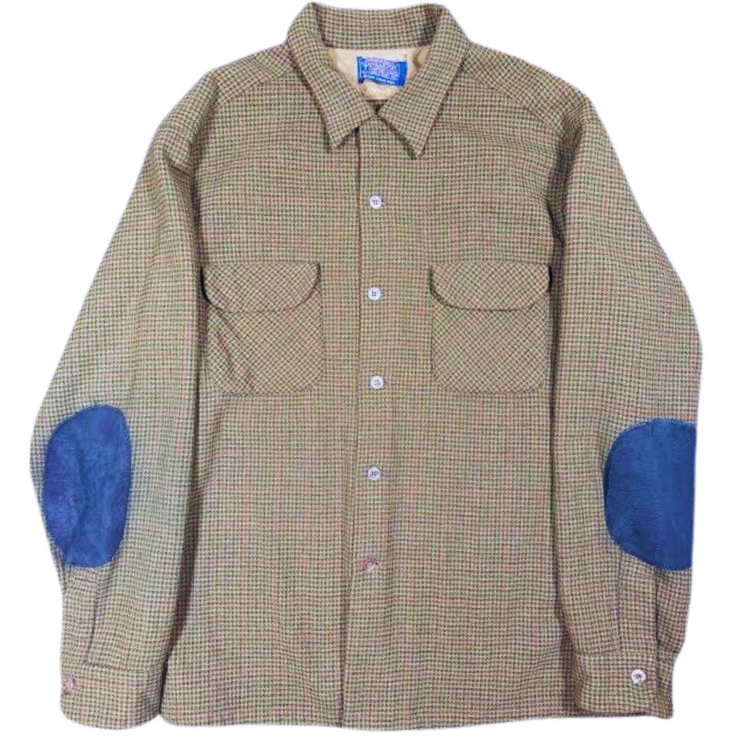 Vintage Pendleton Houndstooth Pattern 100% Virgin… - image 1