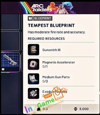 🔥 ARC RAIDERS ✨ Tempest   BLUEPRINT ✨